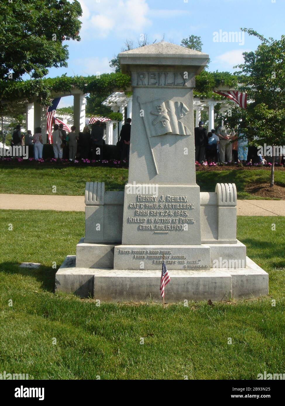 'Grave del Capitán Henry J. Reilly. Foto tomada el día conmemorativo, el cementerio de Arlington, 27 de mayo de 2006; el propio trabajo por el uploader original; Gdollinger; ' Foto de stock