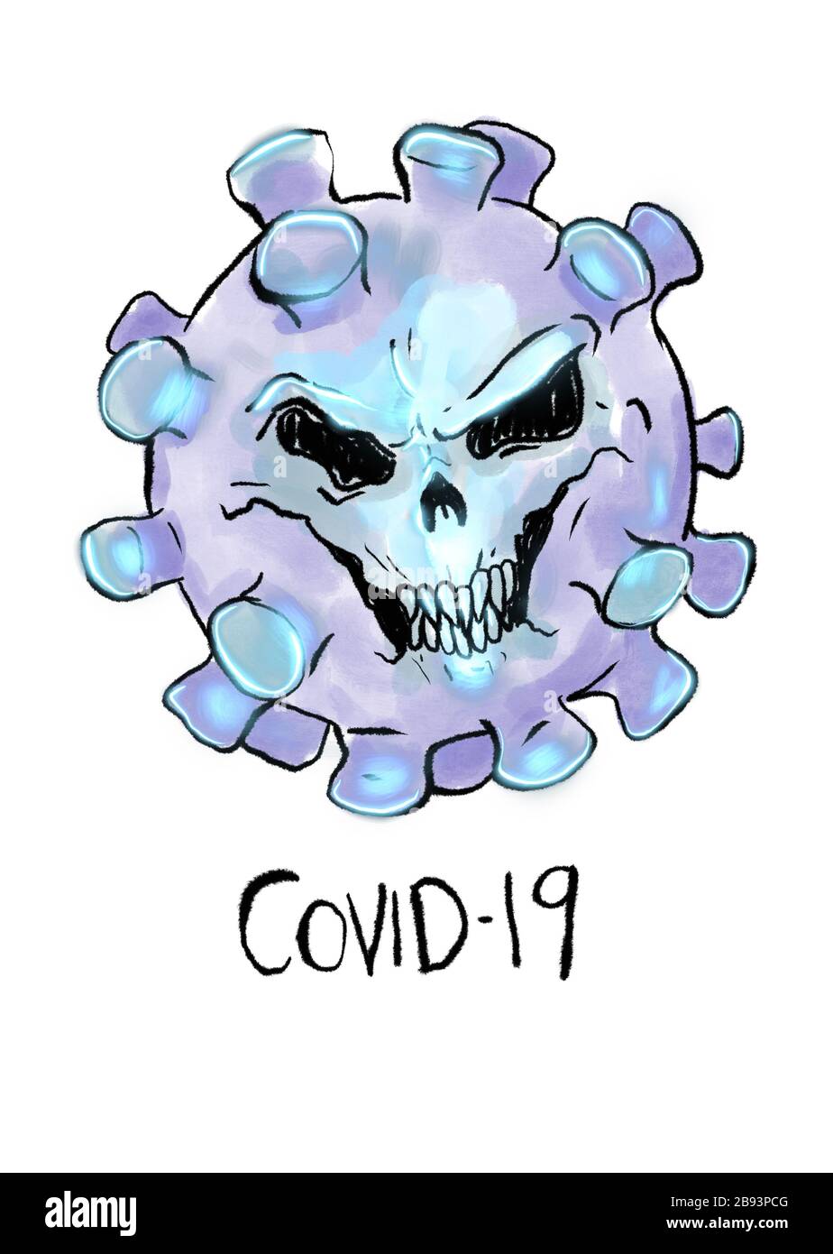 Covid-19 partícula del virus del mal del Coronavirus Foto de stock