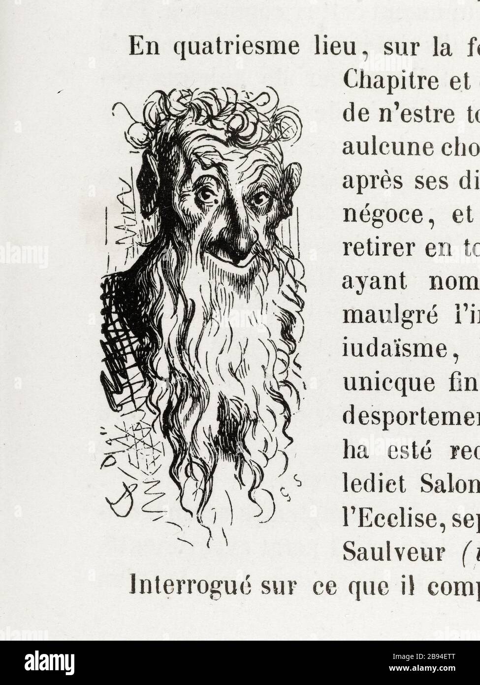 Salomón hizo Rastchild que, mullgré la infamia de su persona, iudaïsme, ha  sido ouy. Ilustración de Honoré de Balzac, el cómico de los cuentos, París:  Biblioteca General de la Sociedad, 1855 (clasificación: