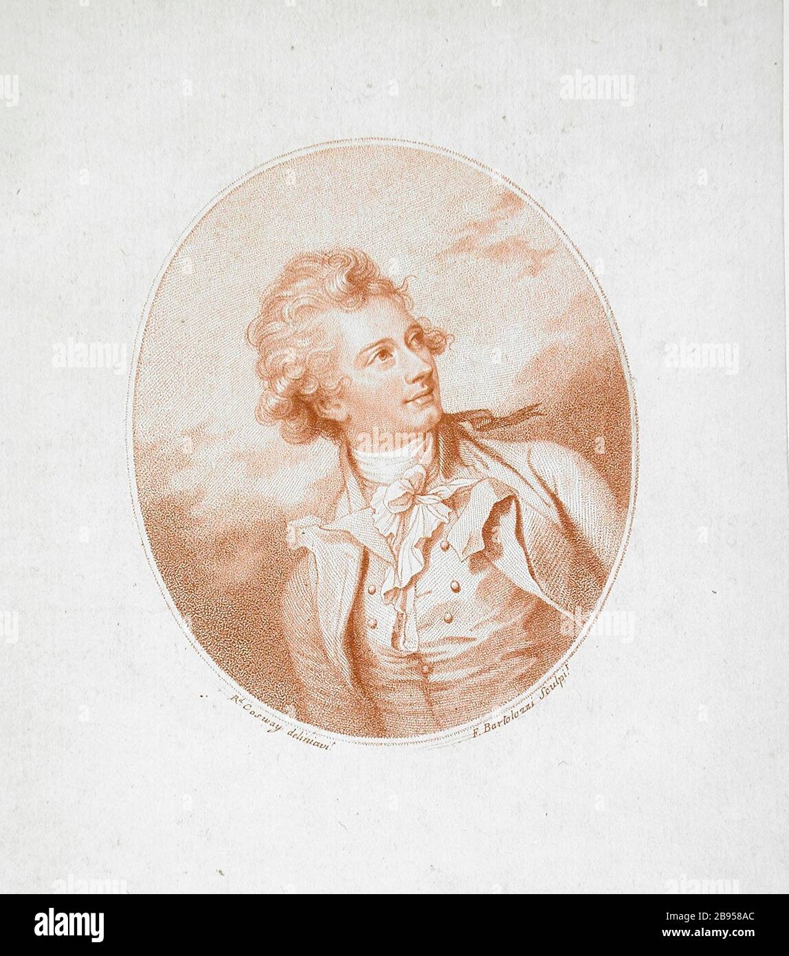 "Vicente Lunardi, Escudero; en inglés: Italia, 1784 imprime; grabados aguafuerte y grabado stipple en tono optimista de la hoja: 7 5/8" x 6 1/4". (19.37 x 15,88 cm); imagen: 4 5/8 x 4 in. (11,75 x 10,16 cm) oval del museo de arte de regalo Consejo (M.74.27.1) grabados y dibujos; QS 1784Fecha:P571,+1784-00-00T00:00:00Z/9; ' Foto de stock