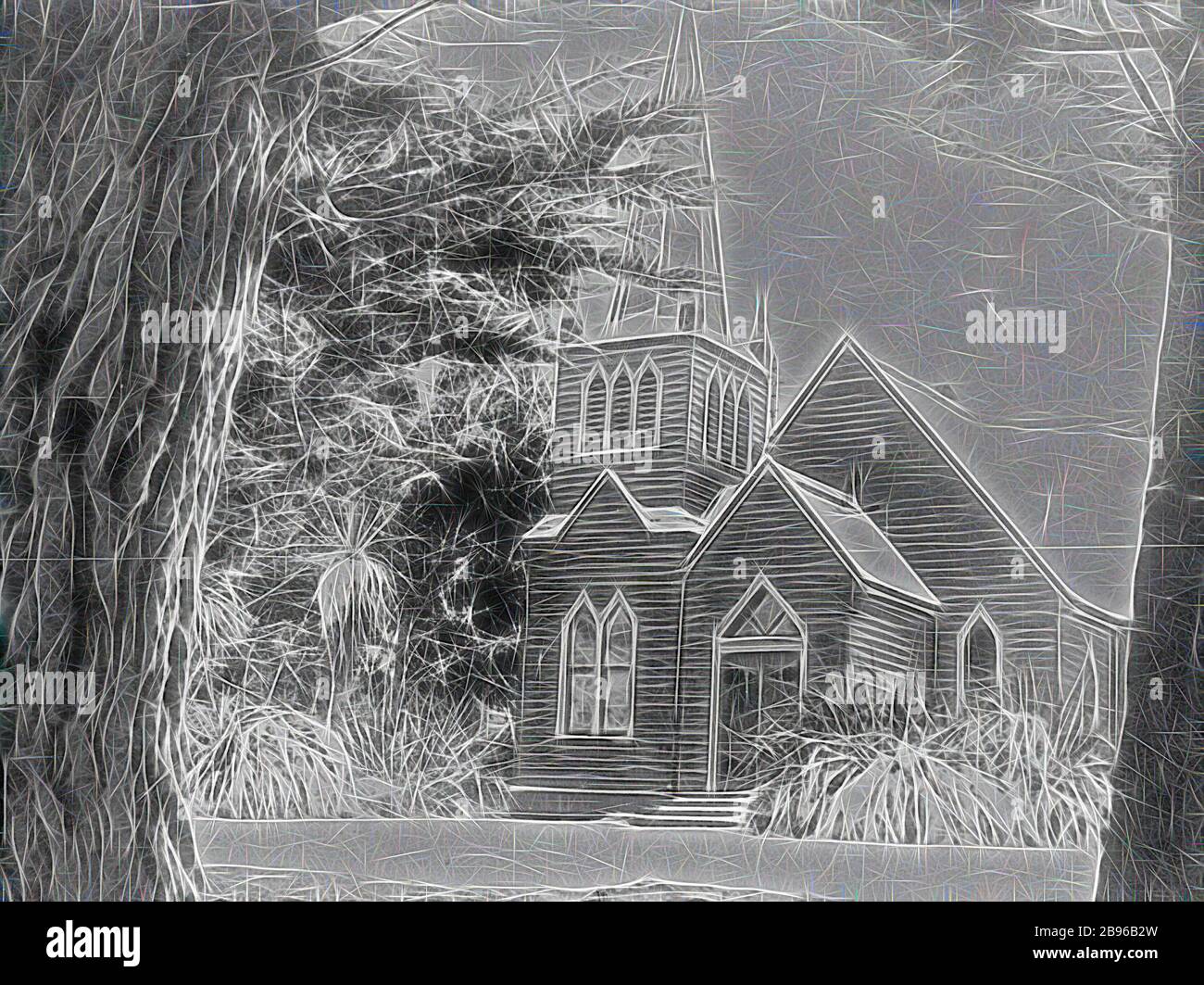 Negativo - Iglesia Adventista del Séptimo día, Cooranbong, Nueva Gales del Sur, alrededor de los años 1920, la Iglesia Adventista del Séptimo día, ahora demolida., Reimaginado por Gibon, diseño de cálido y Negativo - Iglesia Adventista del Séptimo día, Cooranbong, Nueva Gales del Sur, alrededor de los años 1920, la Iglesia Adventista del Séptimo día, ahora demolida., Reimaginado por Gibon, diseño de cálido y