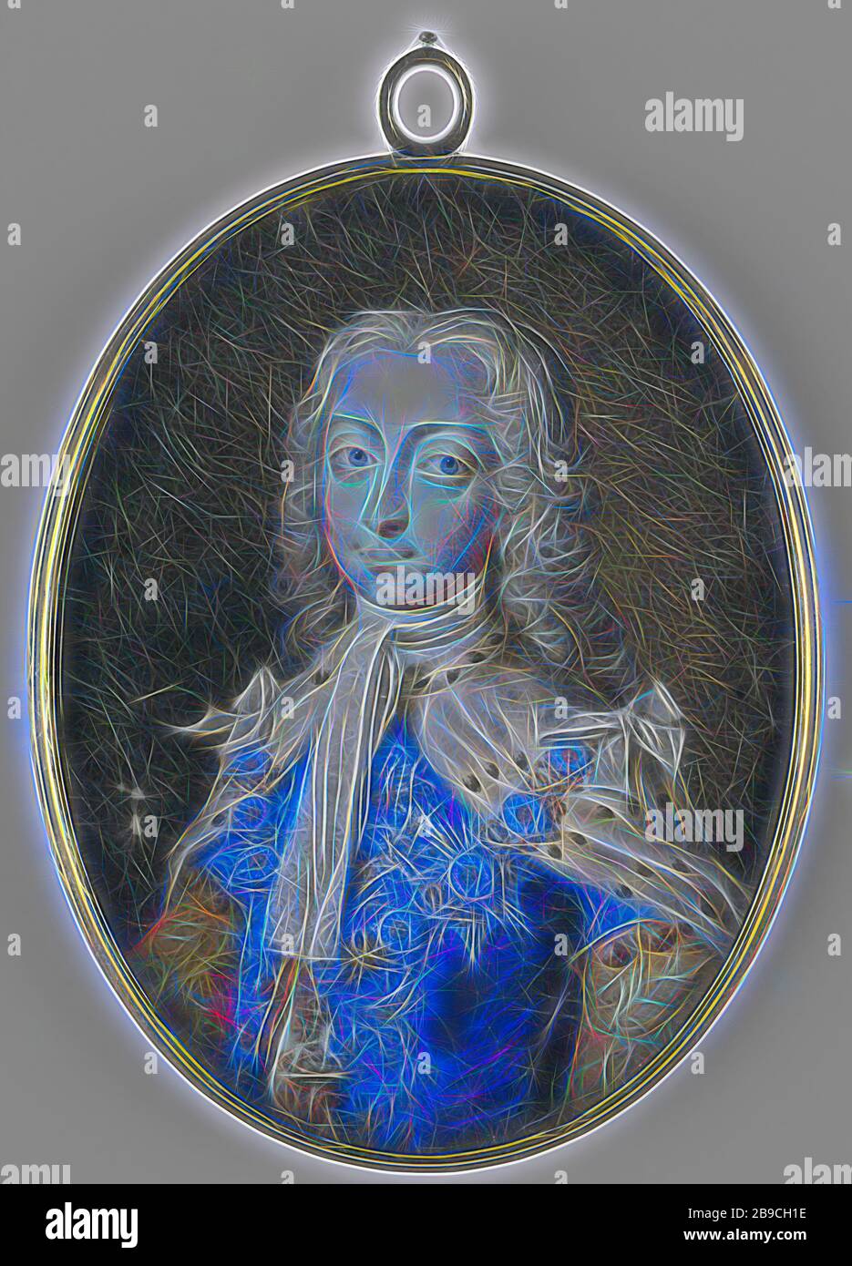 Frederick Louis (1707-51), Príncipe de Gales. Hijo del rey Jorge II, Retrato de Federico Luis (1707-51), Príncipe de Gales. Hijo del rey Jorge II A mitad de camino, a la izquierda, mirando. A un original de Philippe Mercier. Frederik (Príncipe de Gales), anónimo, Inglaterra, 1735 - 1740, marfil, metal, vidrio, h 7.5 cm × w 5.7 cm h 8.5 cm × w 5.9 cm × d 0.5 cm, Reimaged by Gibon, diseño de cálido y alegre resplandor de brillo y rayos de luz. Arte clásico reinventado con un toque moderno. Fotografía inspirada en el futurismo, abrazando la energía dinámica de la tecnología moderna, el movimiento, la velocidad y revoluciona cu Foto de stock