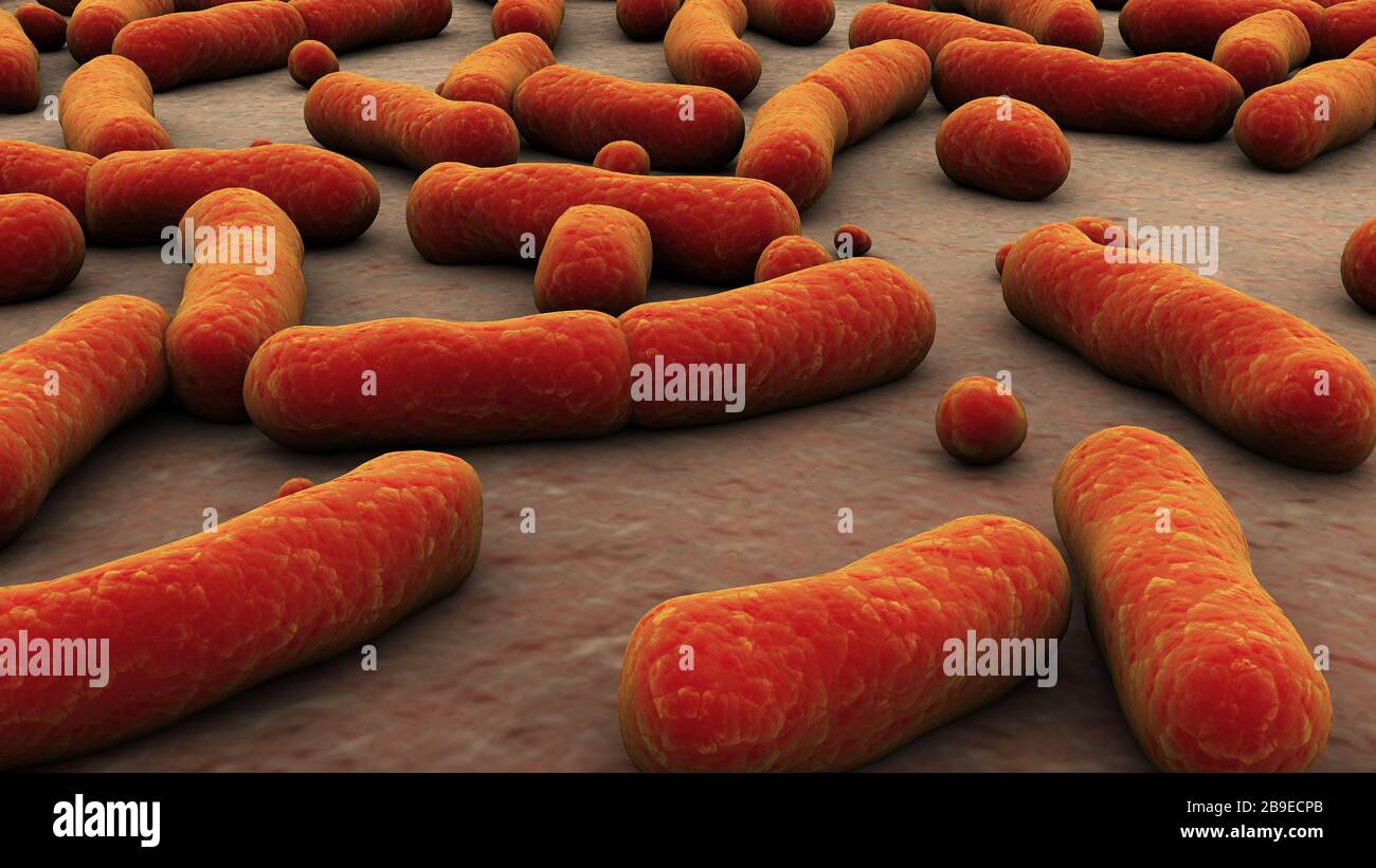Imagen conceptual de las bacterias. Foto de stock