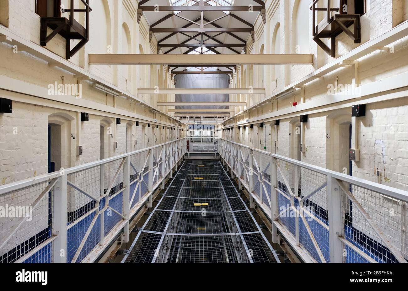 Un ala, prisión de Shrewsbury, el Dana, Shrewsbury, Shropshire Foto de stock