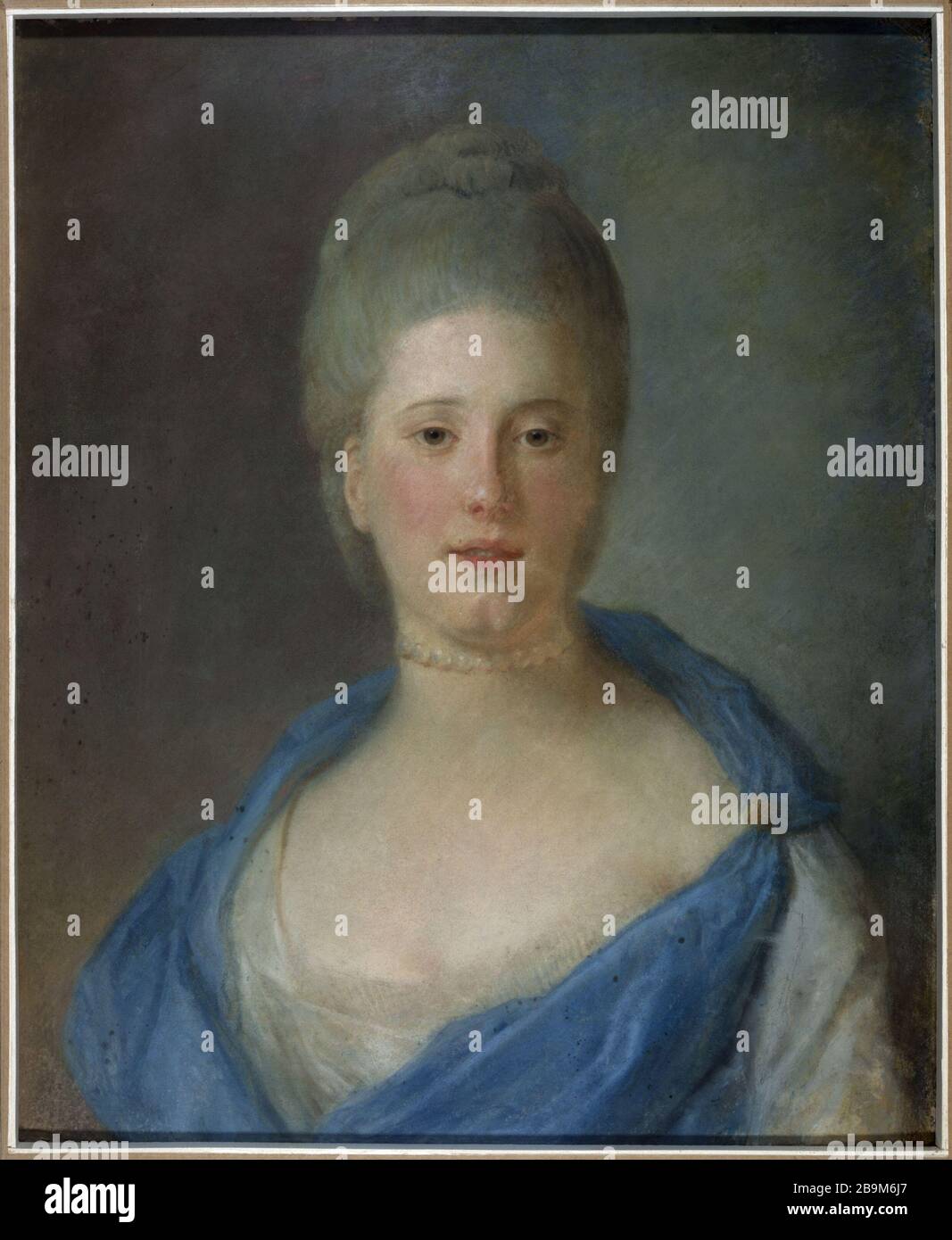 MADAME RETRATO DE Espesnil Jean-Baptiste Perronneau (1715-1783). 'Retrato de Madame d'Espresso'. Pastel, vers 1778-1780. París, musée Cognacq-Jay. Foto de stock