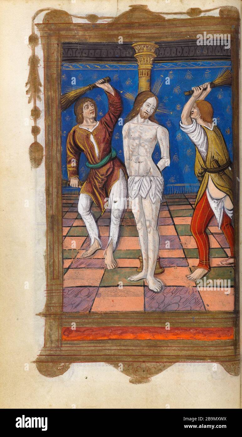 Miniatura medieval la flagelacion fotografías e imágenes de alta