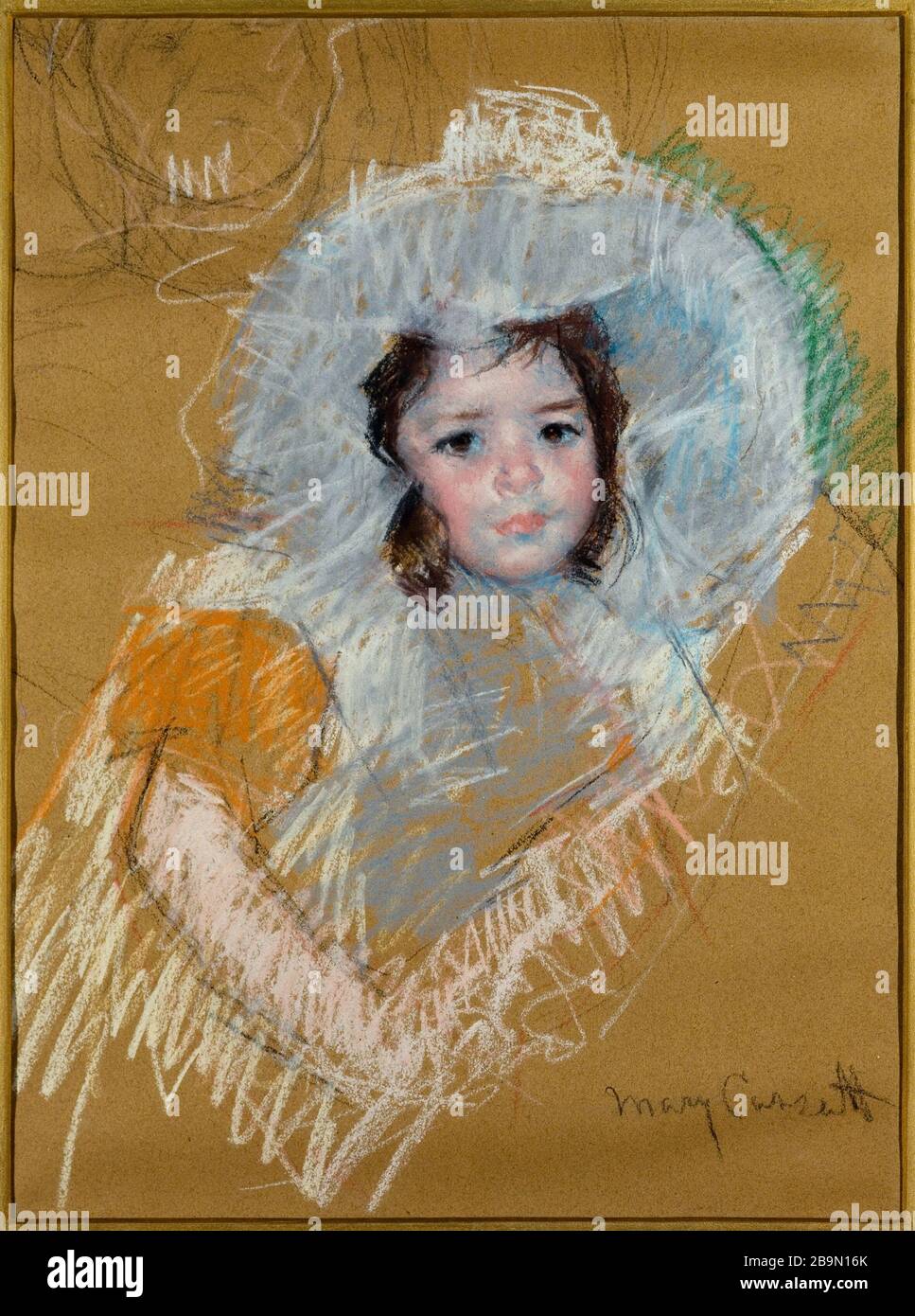 MARGOT LUX CON EL SOMBRERO GRANDE Mary Cassatt (1844-1926). 'Argot Lux avec  un chapeau grande', vers 1902. Musée des Beaux-Arts de la ville de Paris,  Petit Palais Fotografía de stock - Alamy