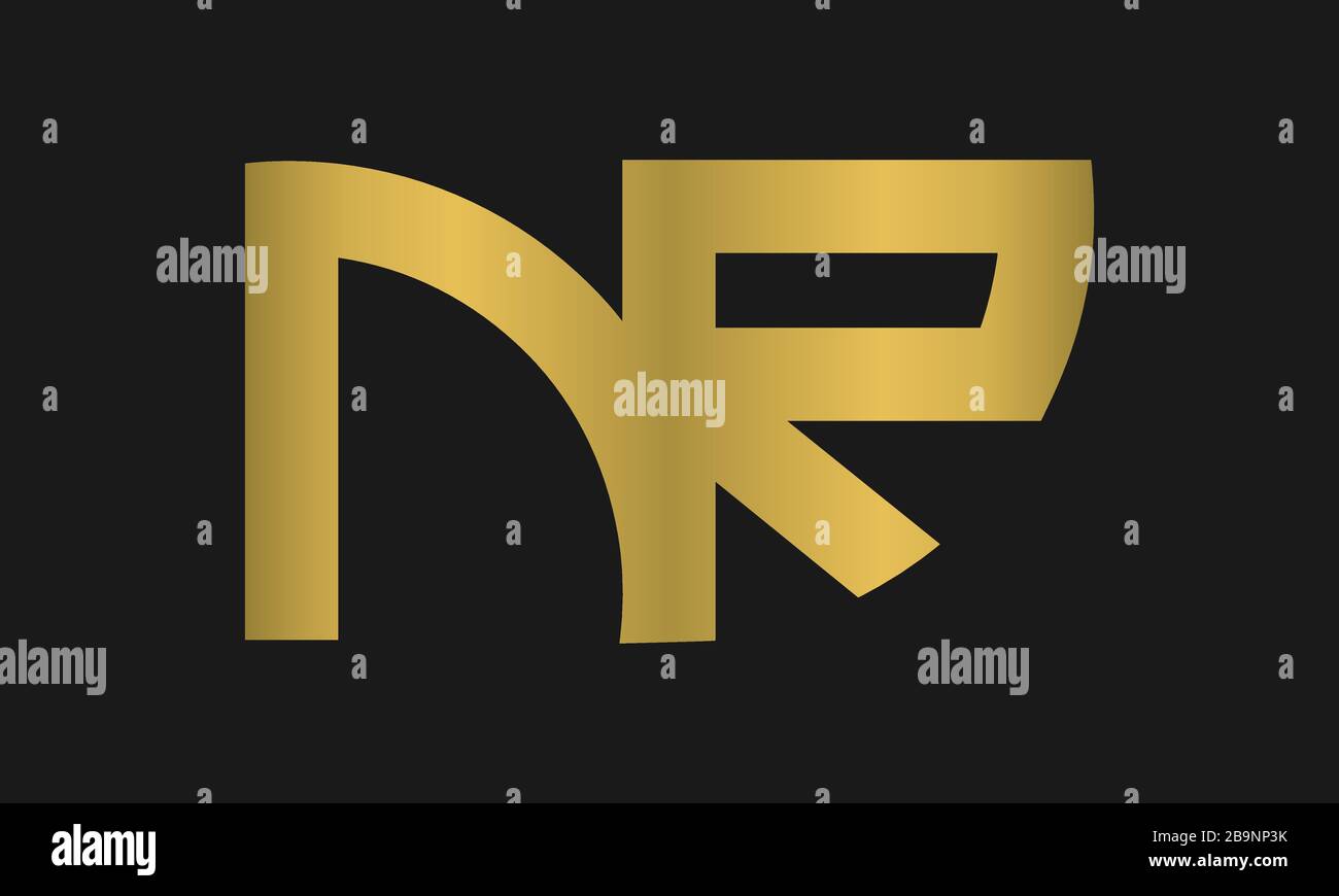 RN, NR Letter Logo Design con la moderna y creativa Typografía y logotipo monograma Ilustración del Vector