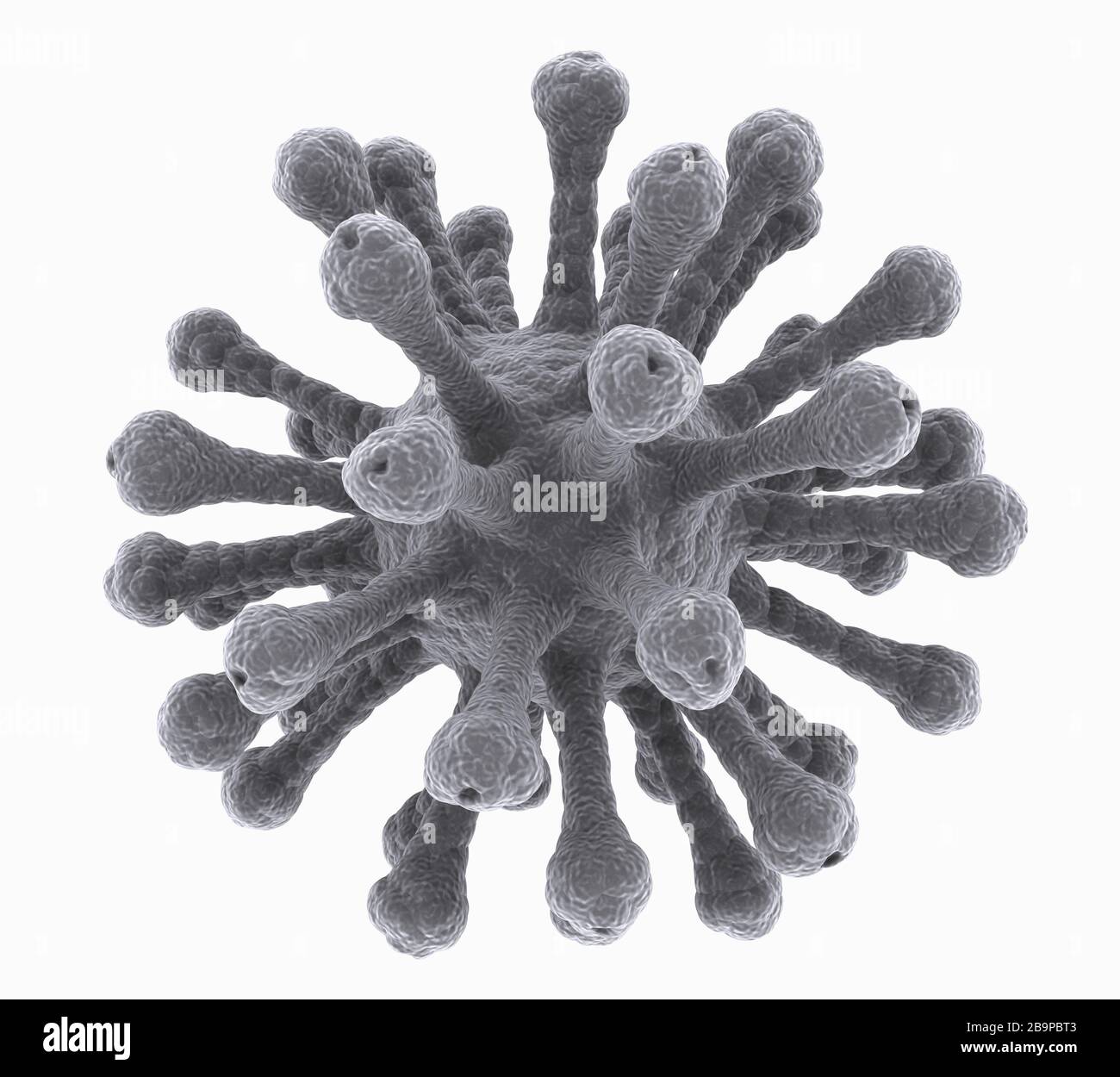imagen microscópica aislada del virus Foto de stock