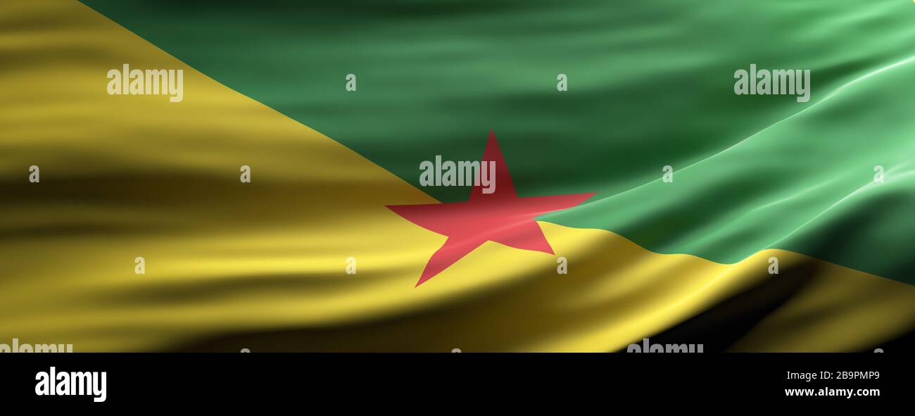 Símbolo de Guayana Francesa. Bandera nacional de la Guayana Francesa