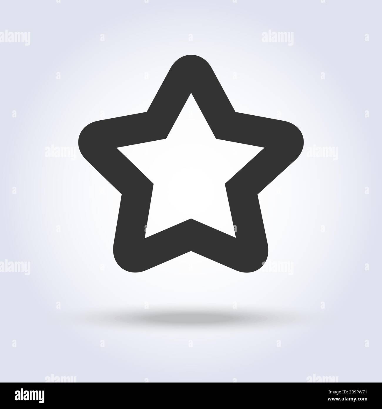 Icono con forma de estrella en diseño plano Ilustración del Vector