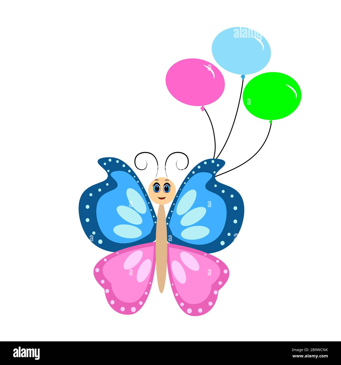 ilustración de dibujos animados de mariposas Imagen Vector de stock - Alamy