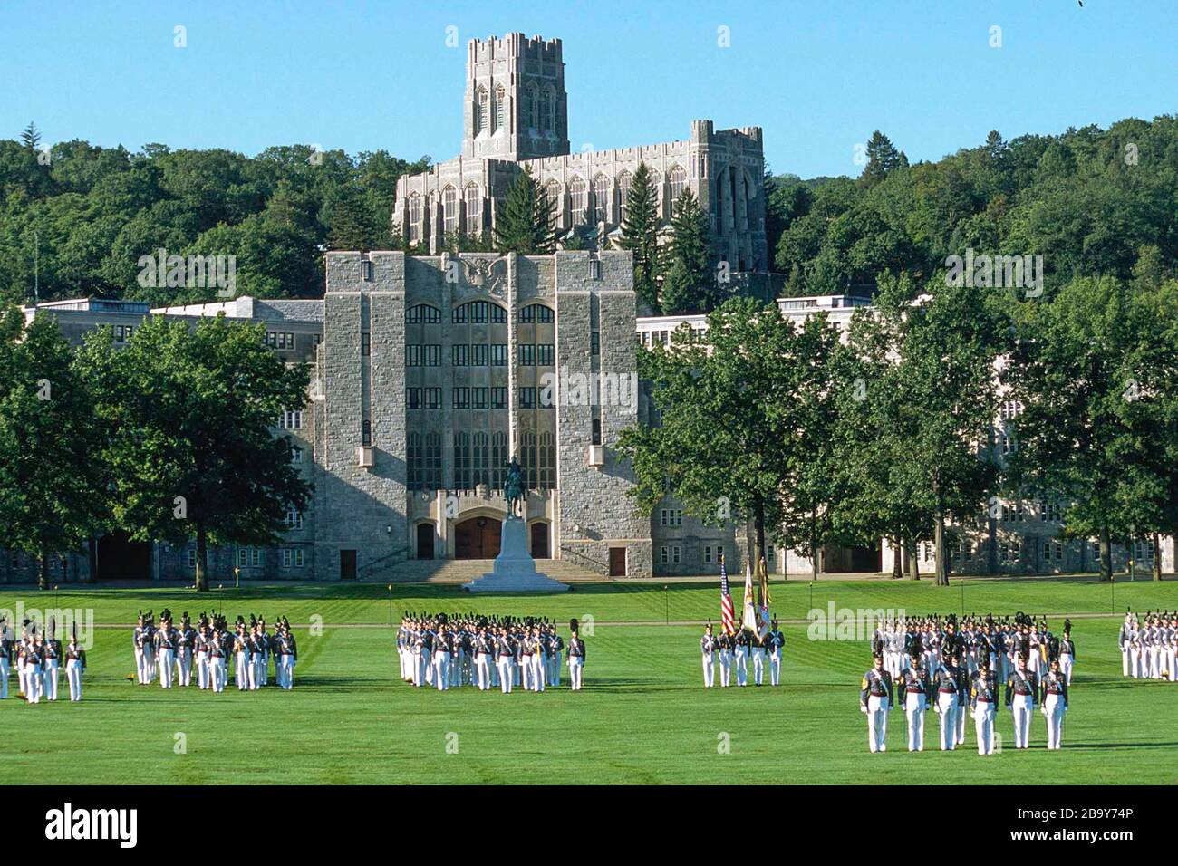 Academia Militar de los Estados Unidos desfile en traje de gala, West Point, Nueva York, EE.UU. Foto de stock