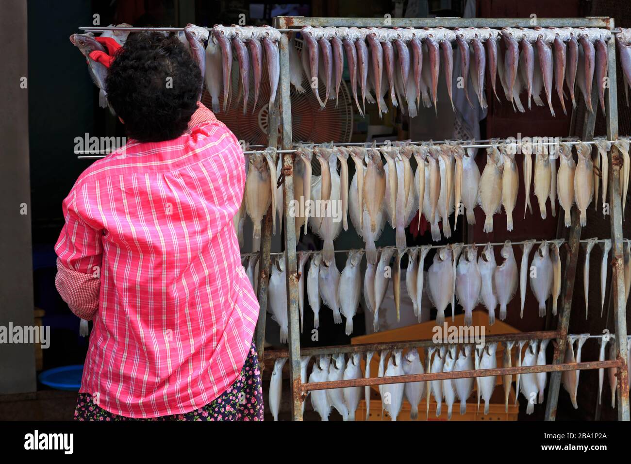 Mercado de Pescado, distrito de Nampo, Busan, Corea del Sur, Asia Foto de stock