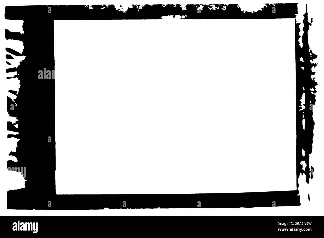 Borde decorativo blanco y negro abstracto. Escriba texto dentro, utilice como superposición o para capa / Máscara de recorte Foto de stock