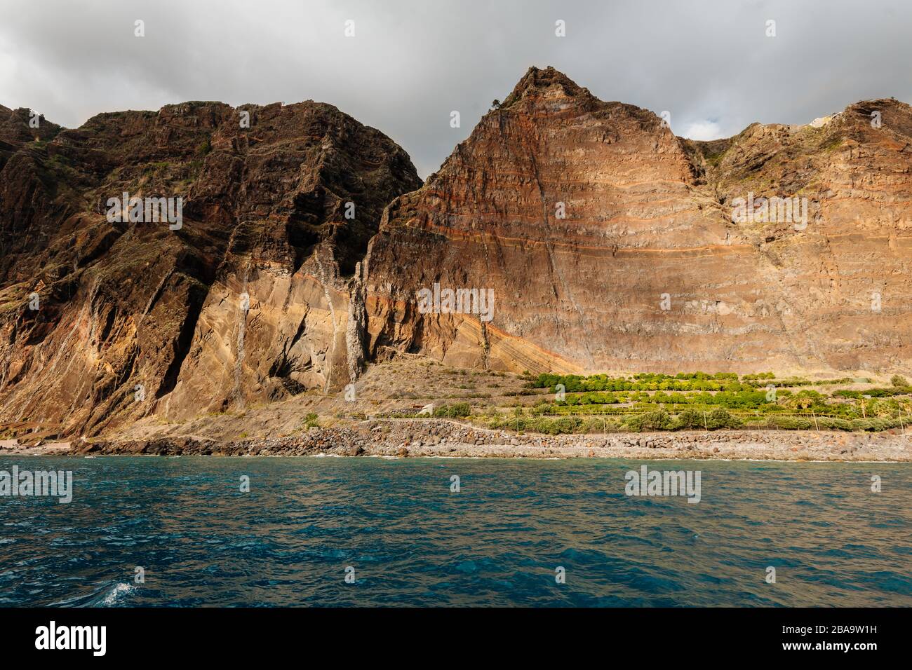 Isla Cliff, Cabo Girao en Portugal Foto de stock