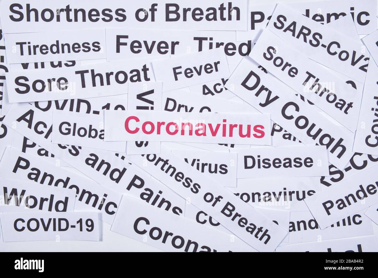 Concepto de antecedentes de coronavirus novel o COVID-19 Foto de stock