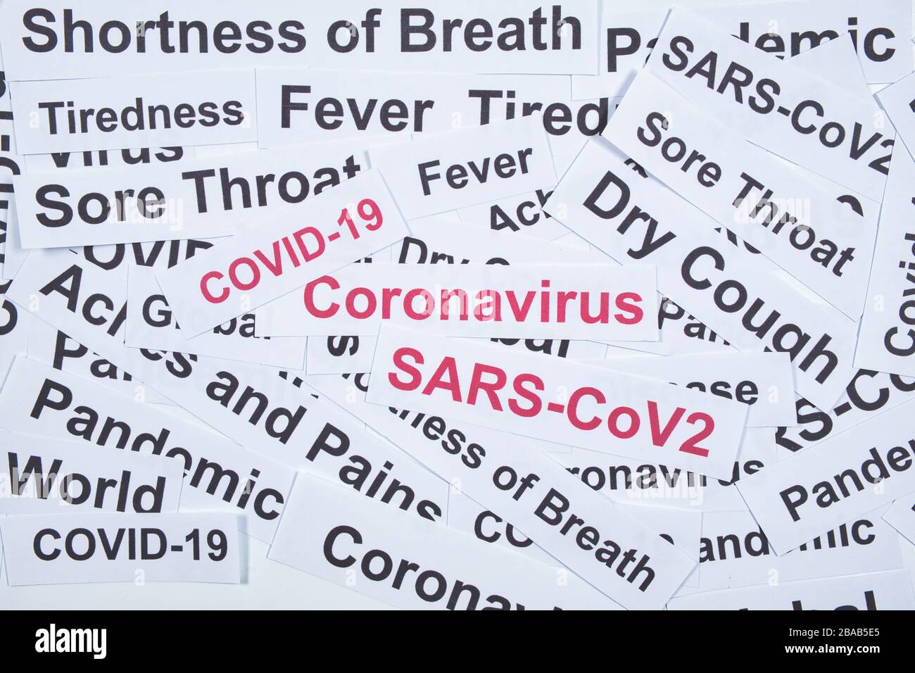 Concepto de antecedentes de coronavirus novel o COVID-19 Foto de stock