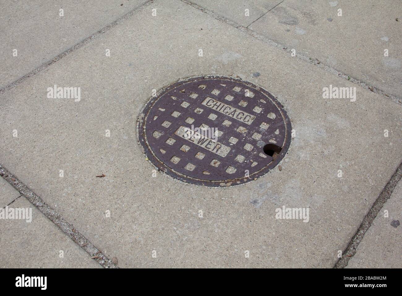 Manhole en Lincoln Park Zoo, Lincoln Park, Chicago, Illinois, Estados Unidos Foto de stock