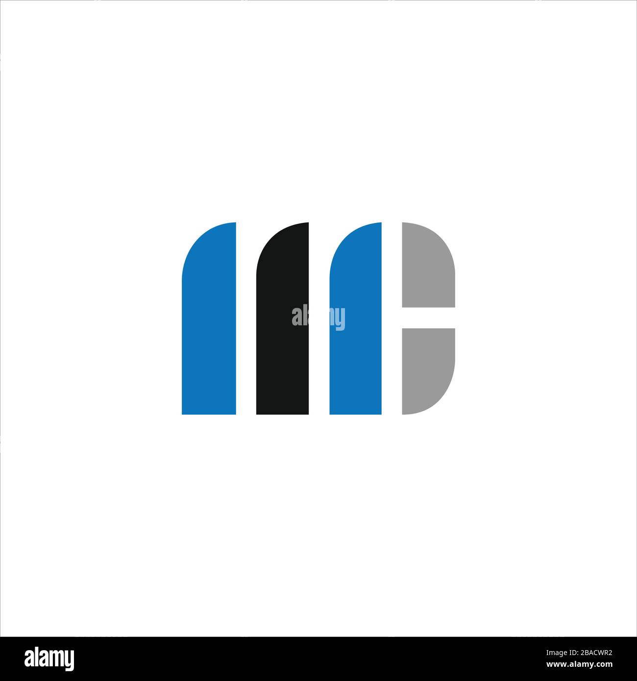Carta inicial logotipo mc o plantilla de diseño vectorial de logotipo cm Ilustración del Vector