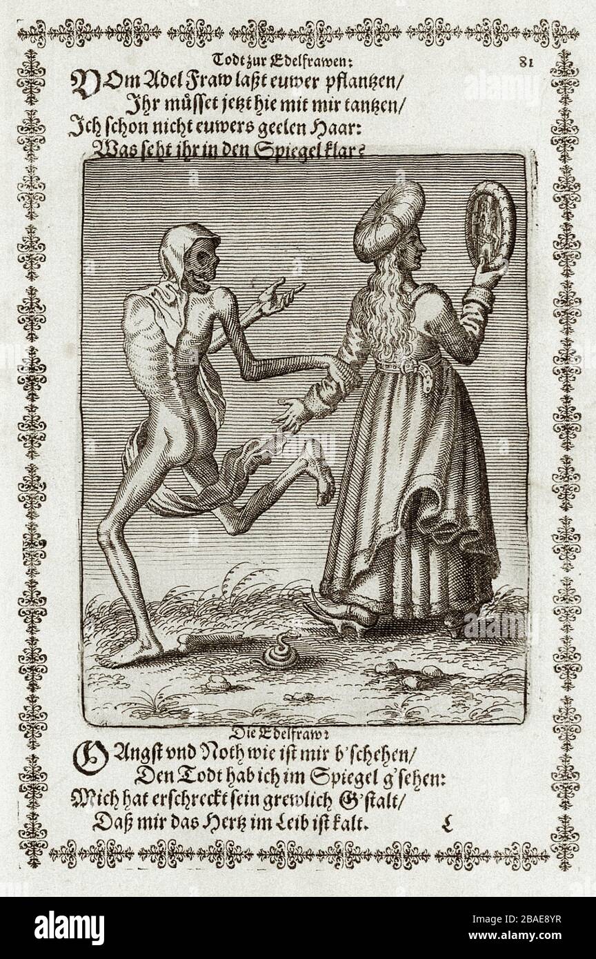 La Noble Del Baile De La Muerte De Basilea Por Matthew Merian La Danza Macabra Tambien Llamada La Danza De La Muerte Es Un Genero Artistico De Alegoria De T Fotografia De