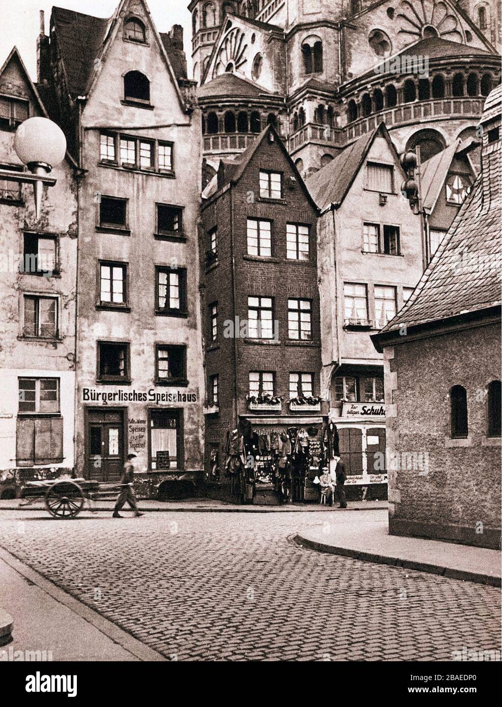 Ciudad Vieja, Colonia, Alemania, 1934 Foto de stock