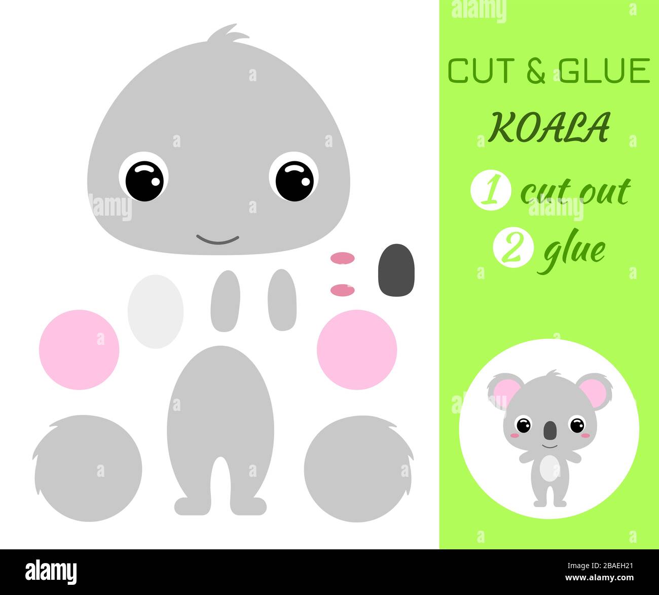 Corte Y Pegue El Bebe Koala Juego De Aplicacion De Papel En Color Juego De Papel Educativo Para Ninos Preescolares Personaje De Dibujos Animados Ilustracion De Stock Vectorial Plano Imagen Vector De Corte Y Pegue El Bebe Koala Juego De Aplicacion De Papel En Color Juego De Papel Educativo Para Ninos Preescolares Personaje De Dibujos Animados Ilustracion De Stock Vectorial Plano Imagen Vector De