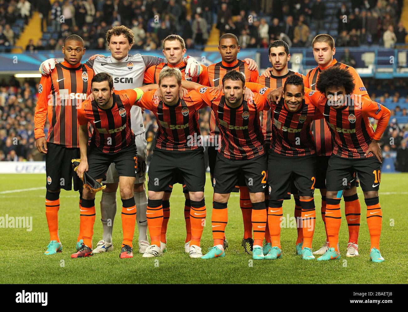 Grupo de equipos de Shakhtar Donetsk Foto de stock