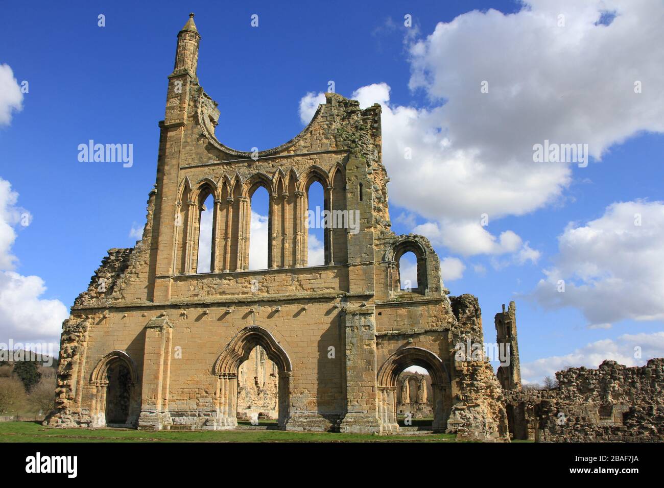 Byland Abbey, Yorkshire del Norte Foto de stock