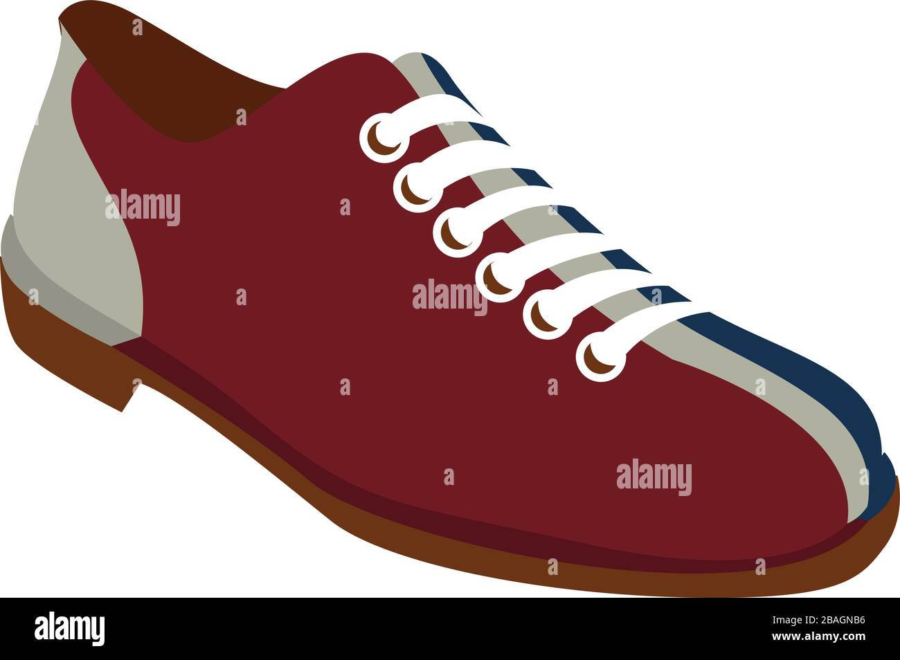 Zapatos de boliche, ilustración, vector sobre fondo blanco Imagen Vector de  stock - Alamy
