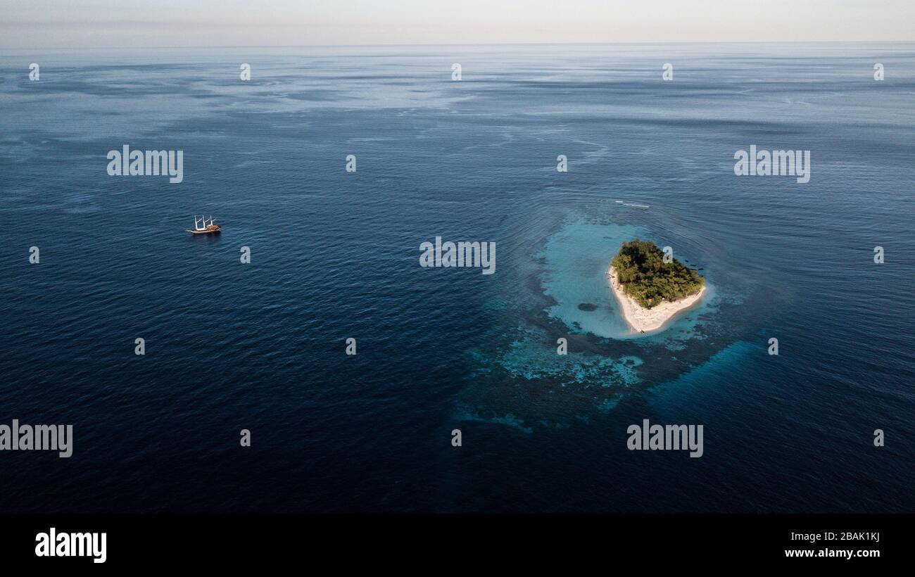 Islas del Indo Pacífico - Fotografía aérea Foto de stock