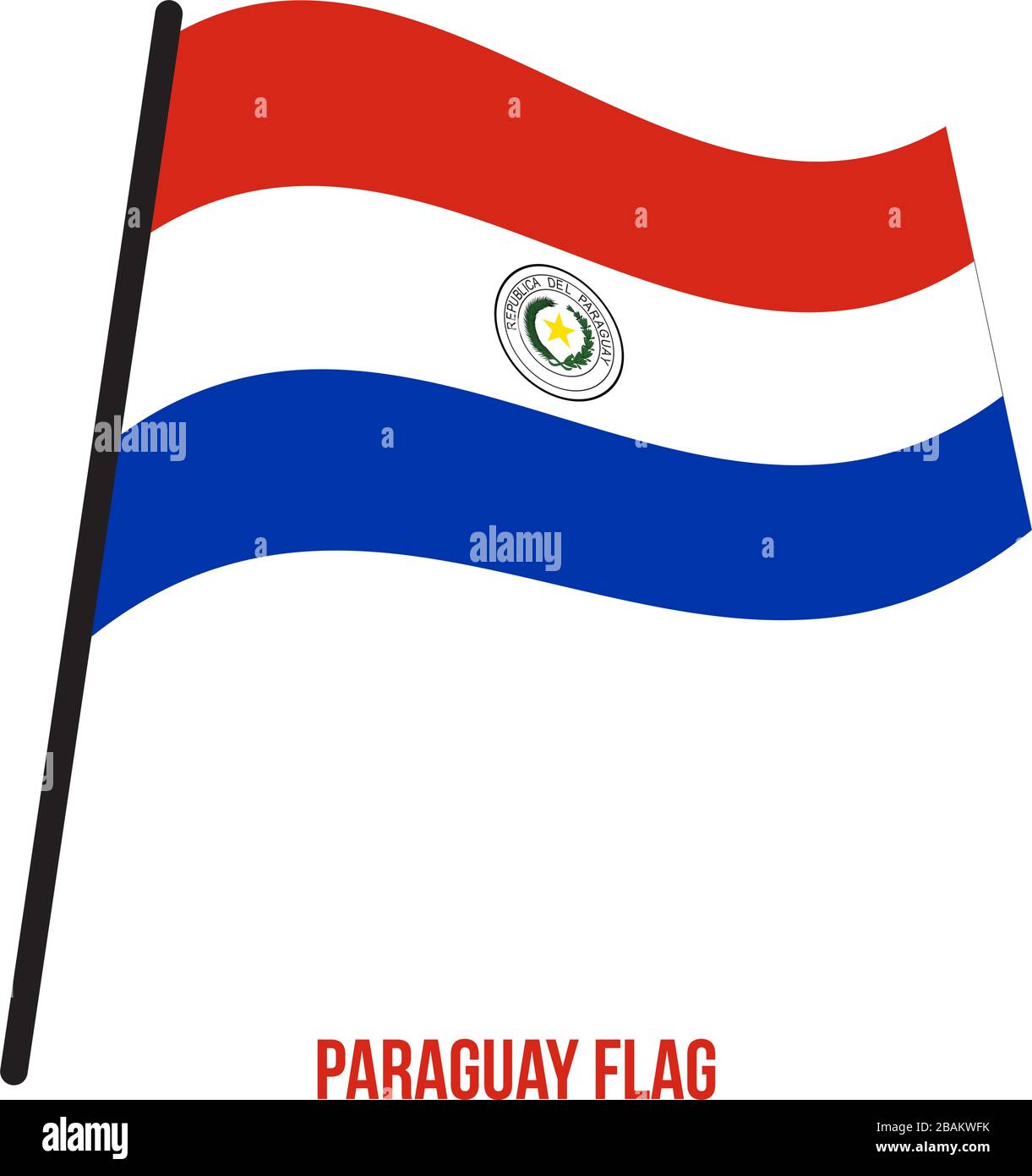 pic Bandera De Paraguay Imagen https www alamy es paraguay ondear la bandera ilustracion vectorial sobre fondo blanco bandera nacional de paraguay image350791047 html