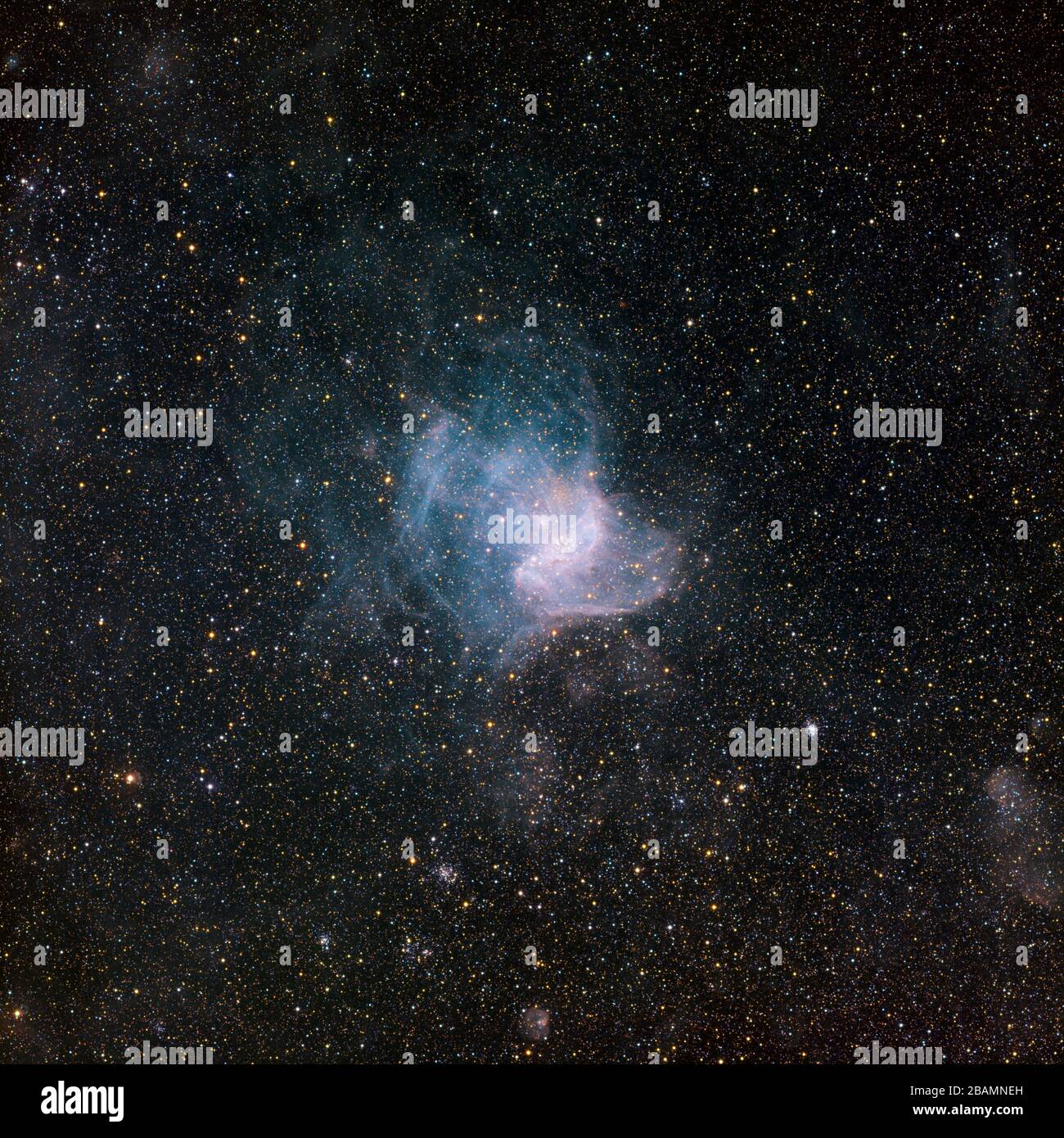 Inglés: NGC 346, la región de formación de estrellas más brillante de la  vecina galaxia de la nube Magallanes, a unos 210 000 años luz de la Tierra.  La luz, el viento