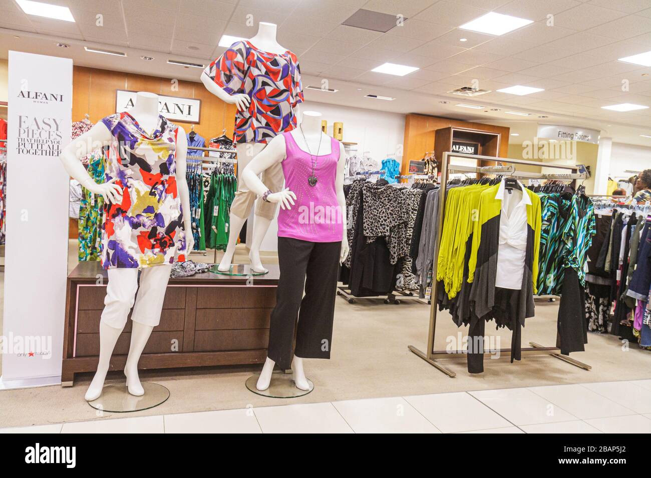 Miami Florida,Aventura Mall,Macy's,department Store,interior Inside,display  Sale Product,women's Clothing,Ralph Lauren,visitors Travel Traveling Tour  Stock Photo Alamy | Macy Ropa | funpennsylvania.com