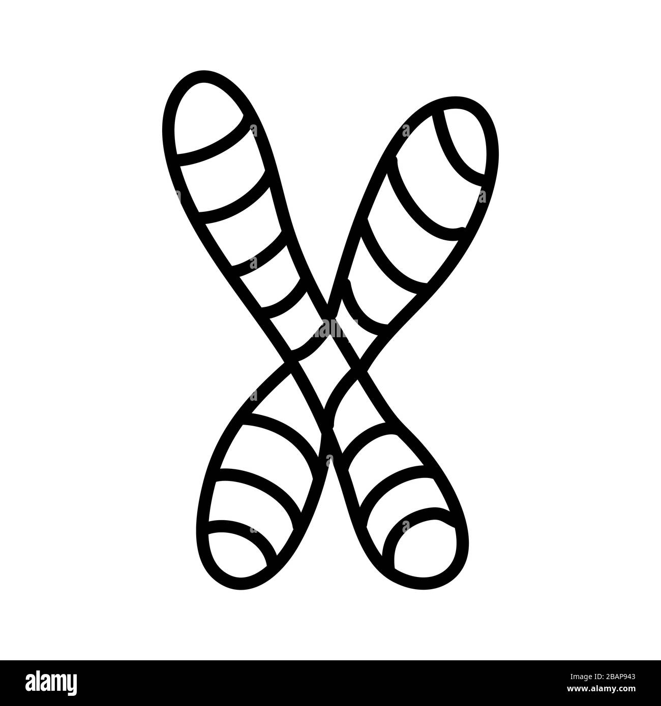 investigación de doble hélice de gen humano o virus con vector moderno de  estilo icono de línea plana Fotografía de stock - Alamy
