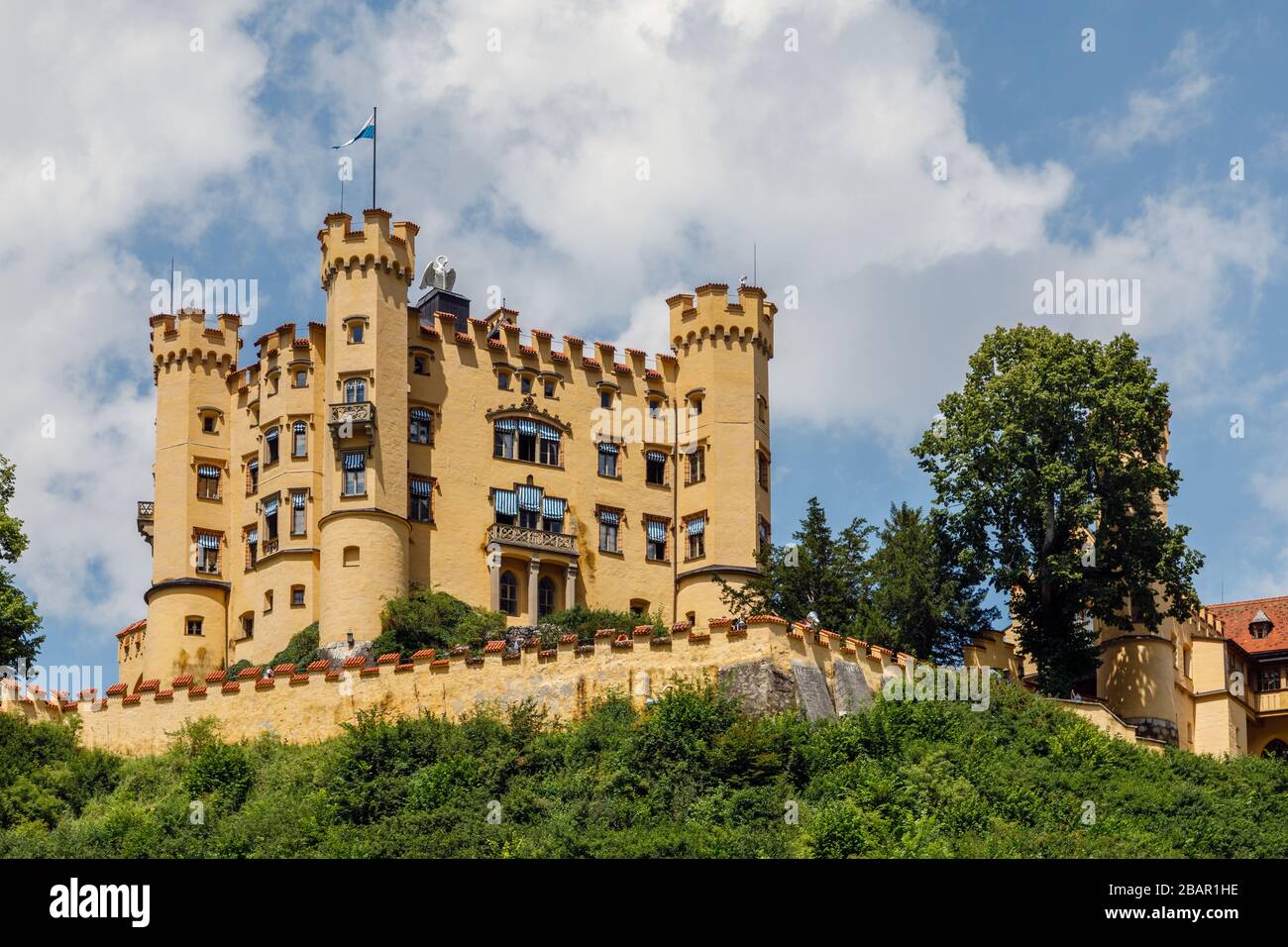 Castillo Hohenschwangau Schwangau, Baviera, Alemania Foto de stock