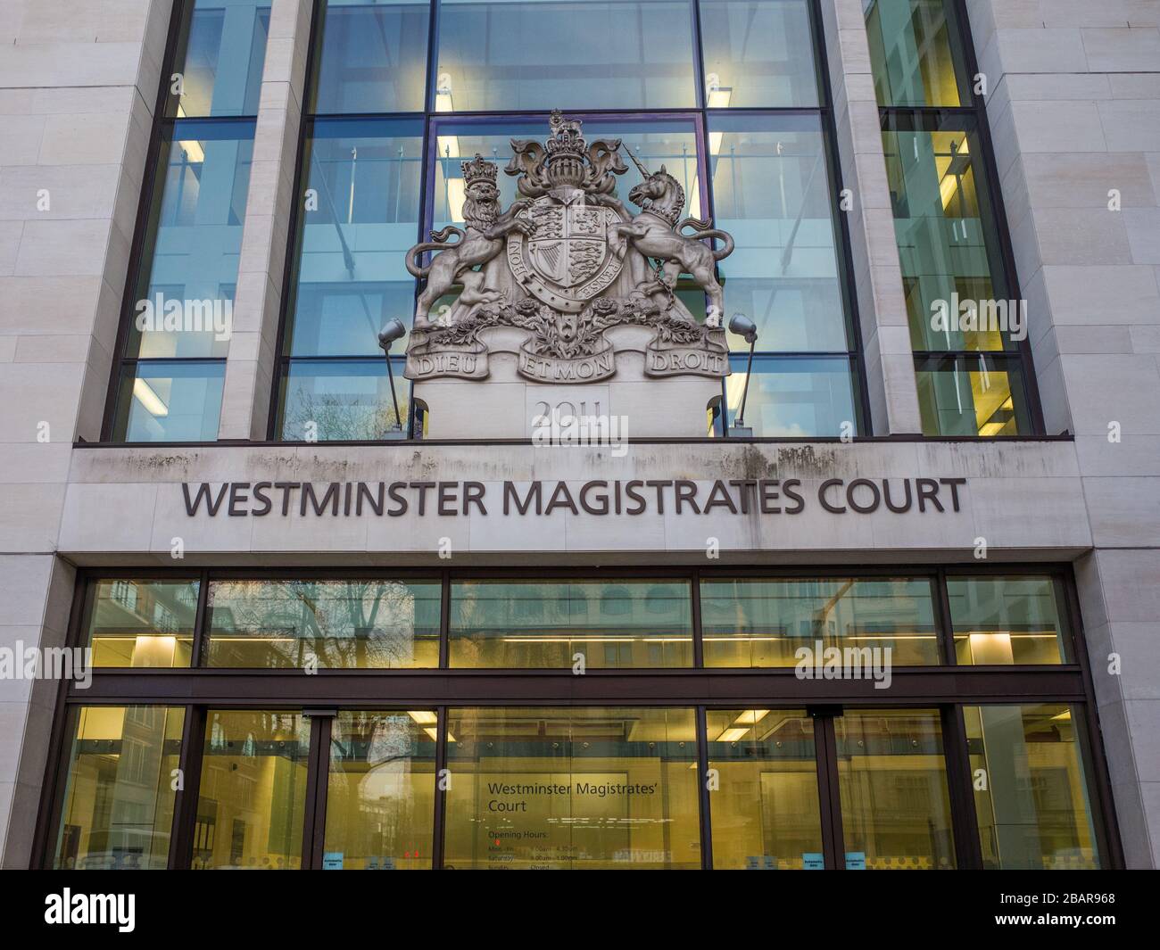 Tribunal de magistrados de Westminster en Marylebone Road, Londres. Foto de stock