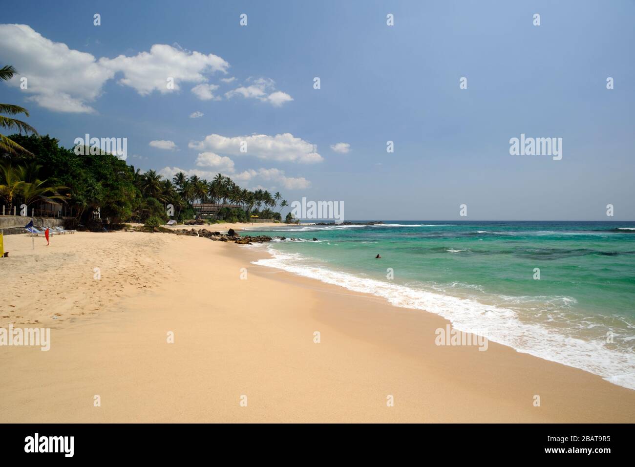 Sri Lanka, Galle, Unawatuna, Thalpe, playa Mihiripenna Foto de stock