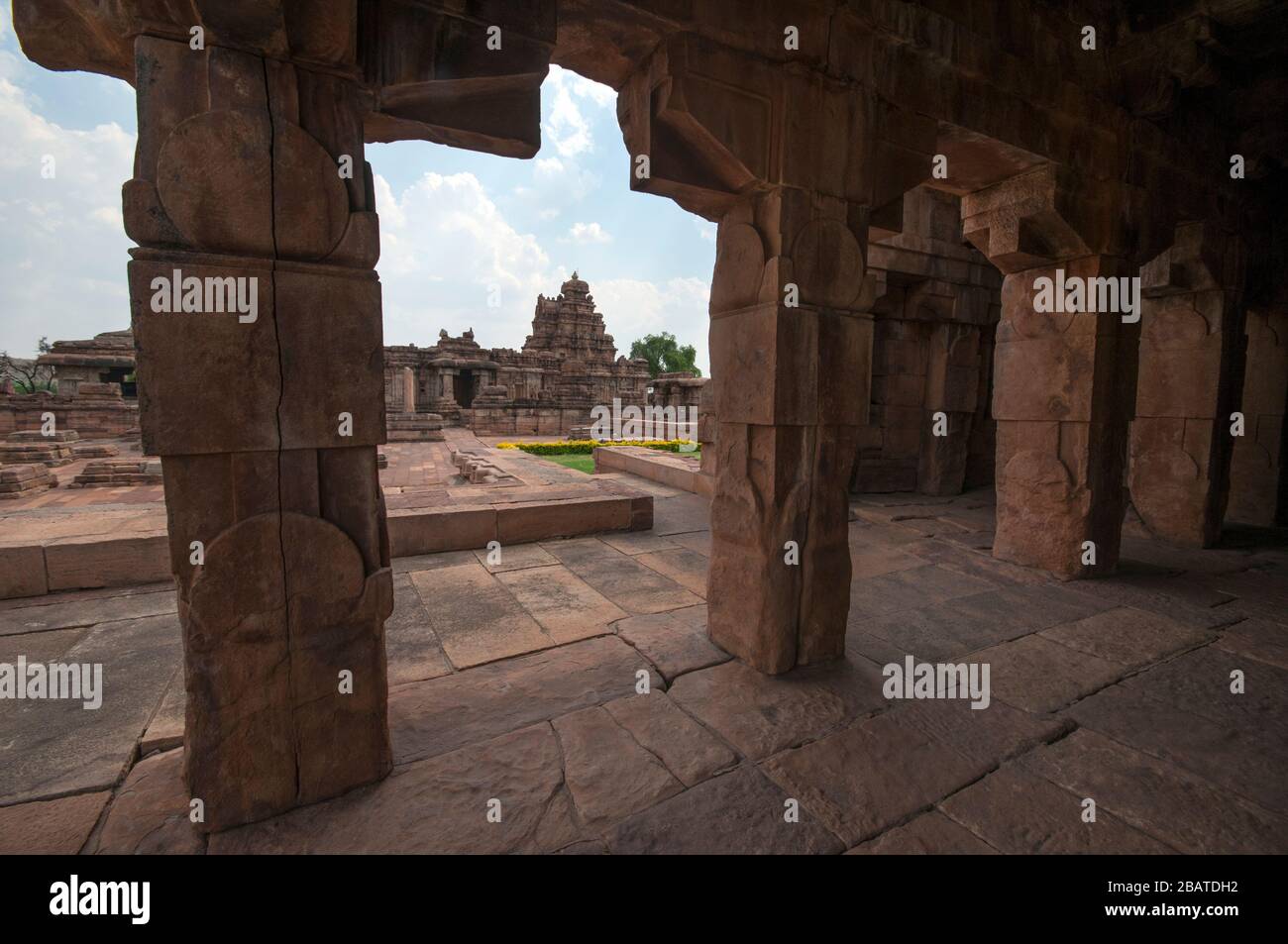 templo en Aaihole Karnataka india Foto de stock