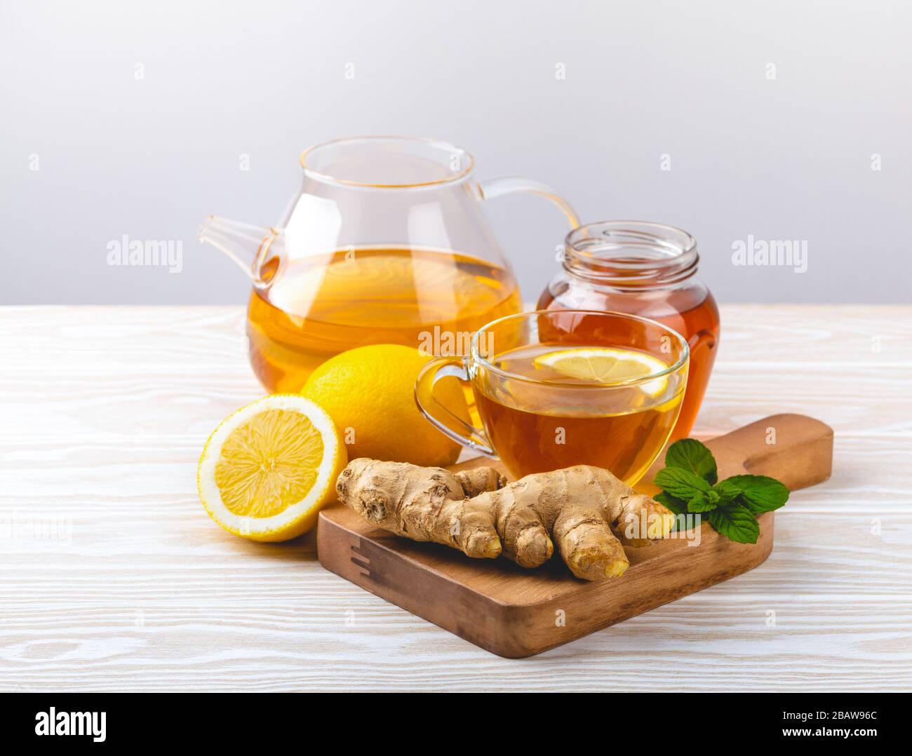 Té de jengibre y limón Foto de stock
