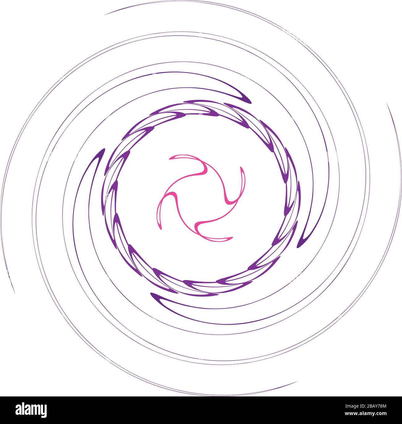 ciclo monocromo, anillos concéntricos de ciclo. espiral de revolución