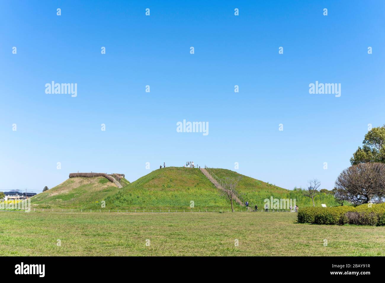 Inariyama kofun, el antiguo parque de tumbas Sakitama, la ciudad de