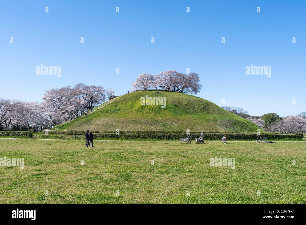 Maruyama kofun, el antiguo parque de tumbas Sakitama, la ciudad de