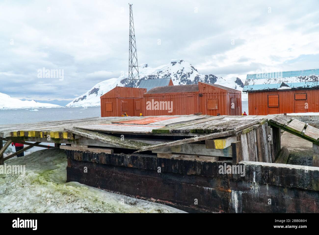 Argentina Almirante Brown, la estación de investigación de la Antártida Foto de stock