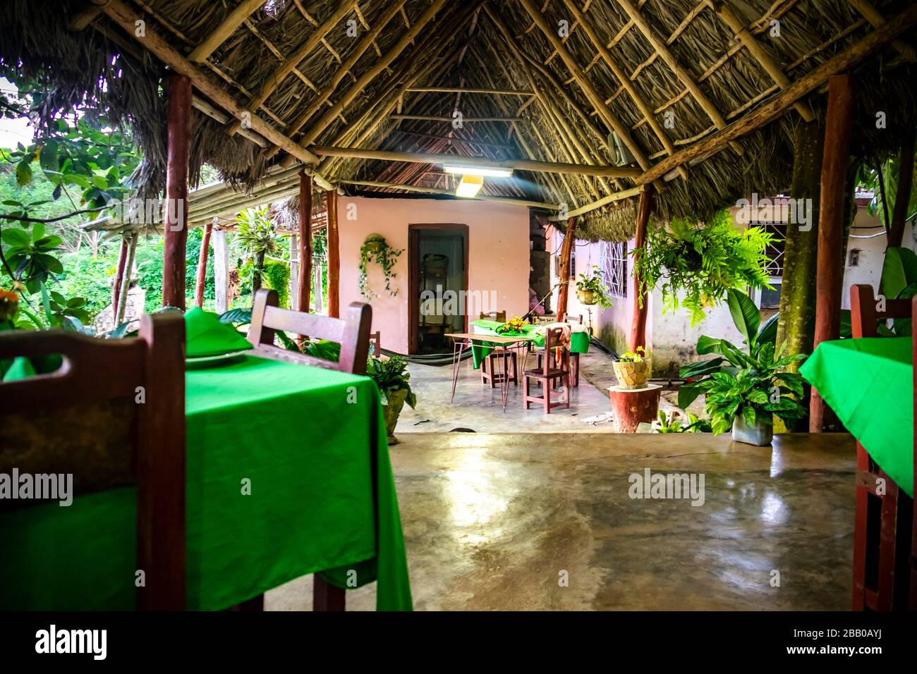 Restaurante en la República de Cuba, Caribe, Centroamérica. Foto de stock