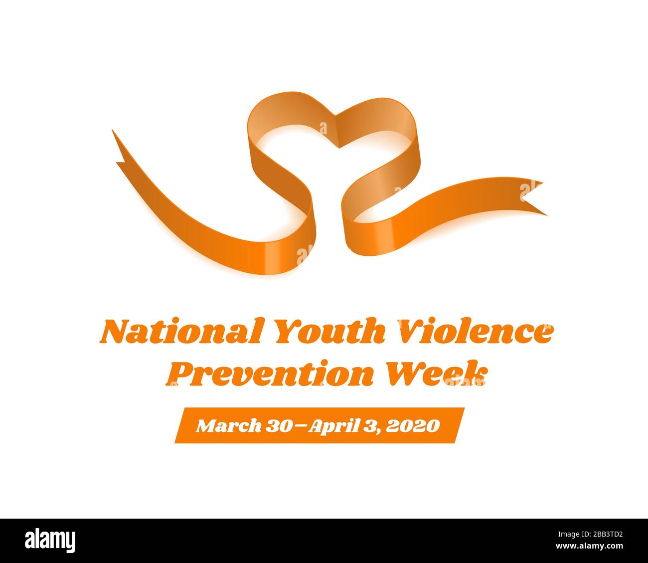 Semana Nacional de Prevención de la violencia Juvenil. Ilustración vectorial sobre fondo blanco. Foto de stock