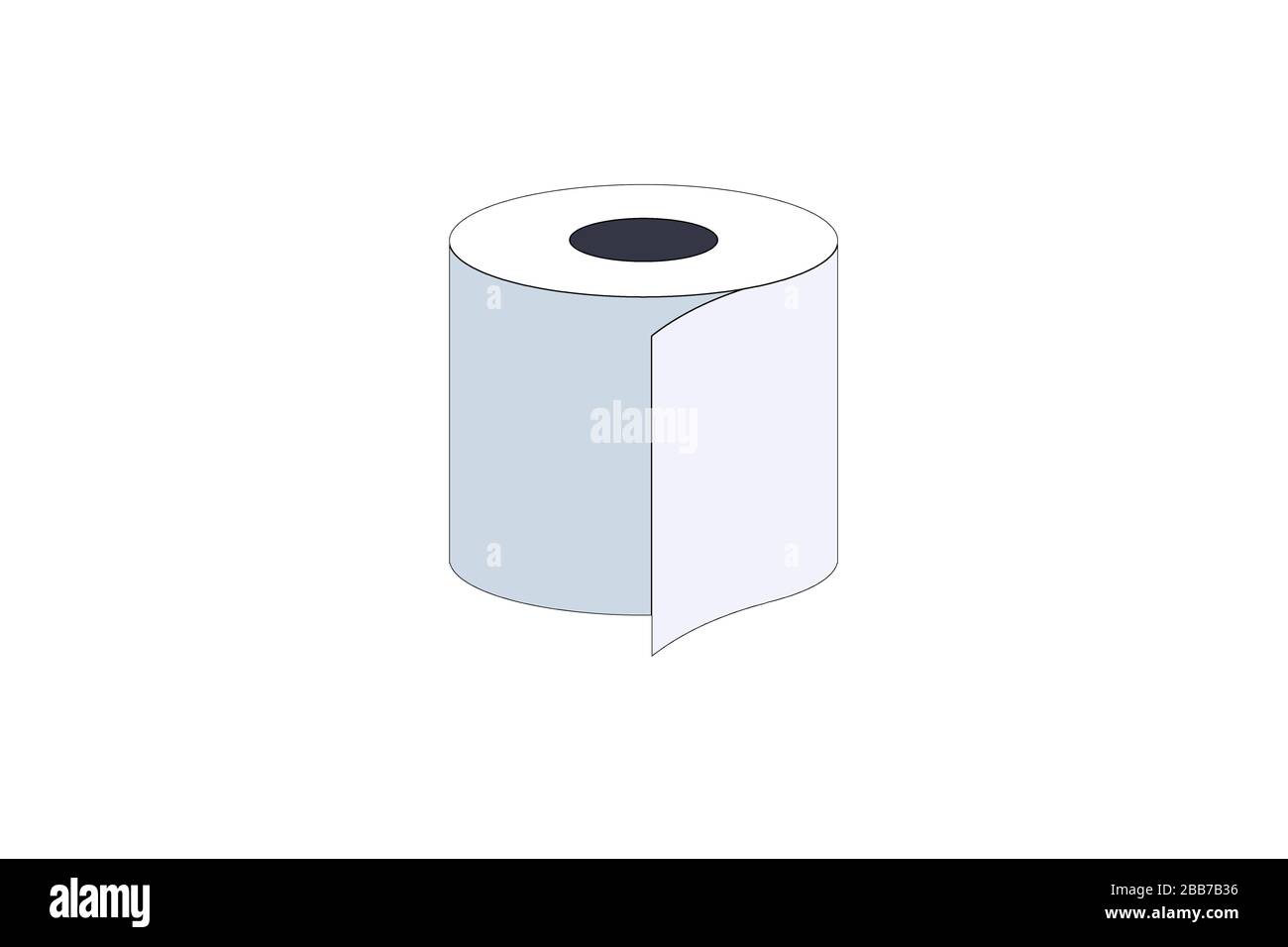 Un rollo de papel higiénico se representa como un dibujo simple Fotografía  de stock - Alamy