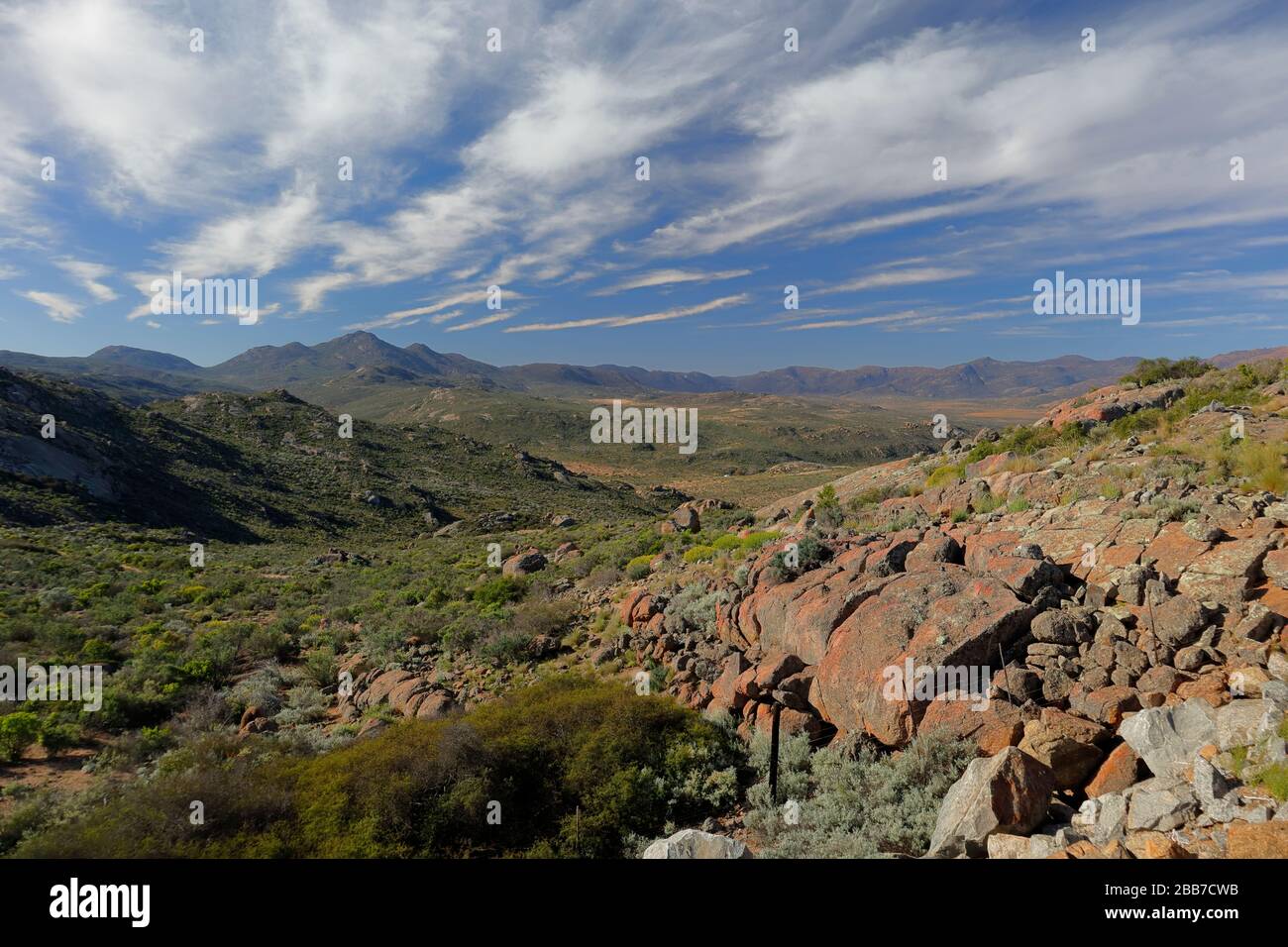 Paisajes en las cercanías de Kharkams cerca de Kammieskroon en Namaqualand, Cabo Norte, Sudáfrica Foto de stock