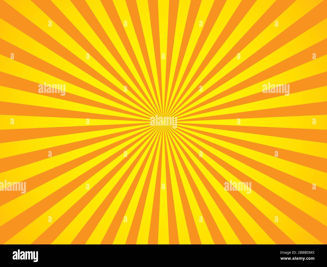 Fondo de rayos naranja y amarillo con foco en el centro del fondo de  pantalla Imagen Vector de stock - Alamy