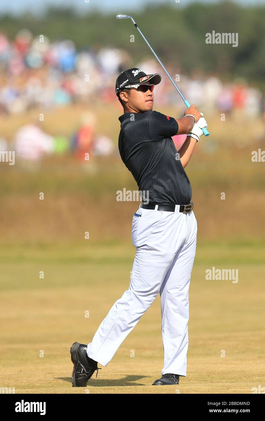 Hideki Matsuyama de Japón durante el tercer día del Campeonato Abierto de 2013 en Muirfield Golf Club, East Lothian Foto de stock